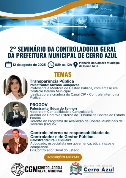 2º Seminário da Controladoria Geral do Município de Cerro Azul.